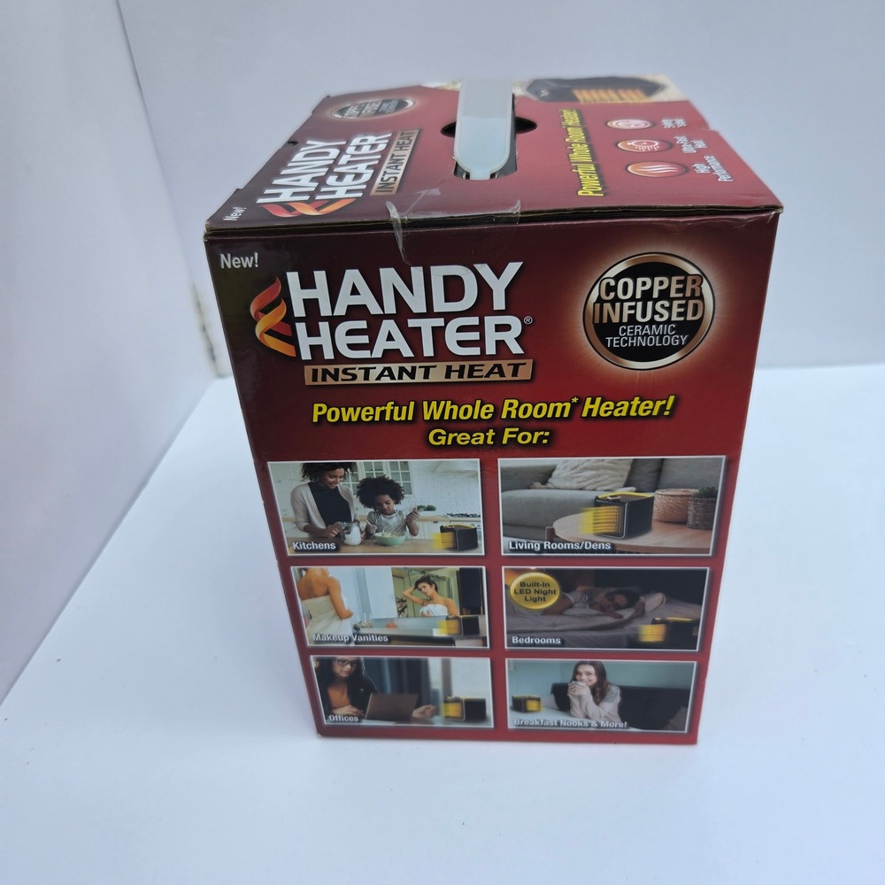 Handy Heater Instant Heat Black New Portable Copper Infused - Picture 2 of 8